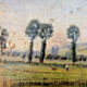 Painting oil on panel Landscape of a " country scene " ...