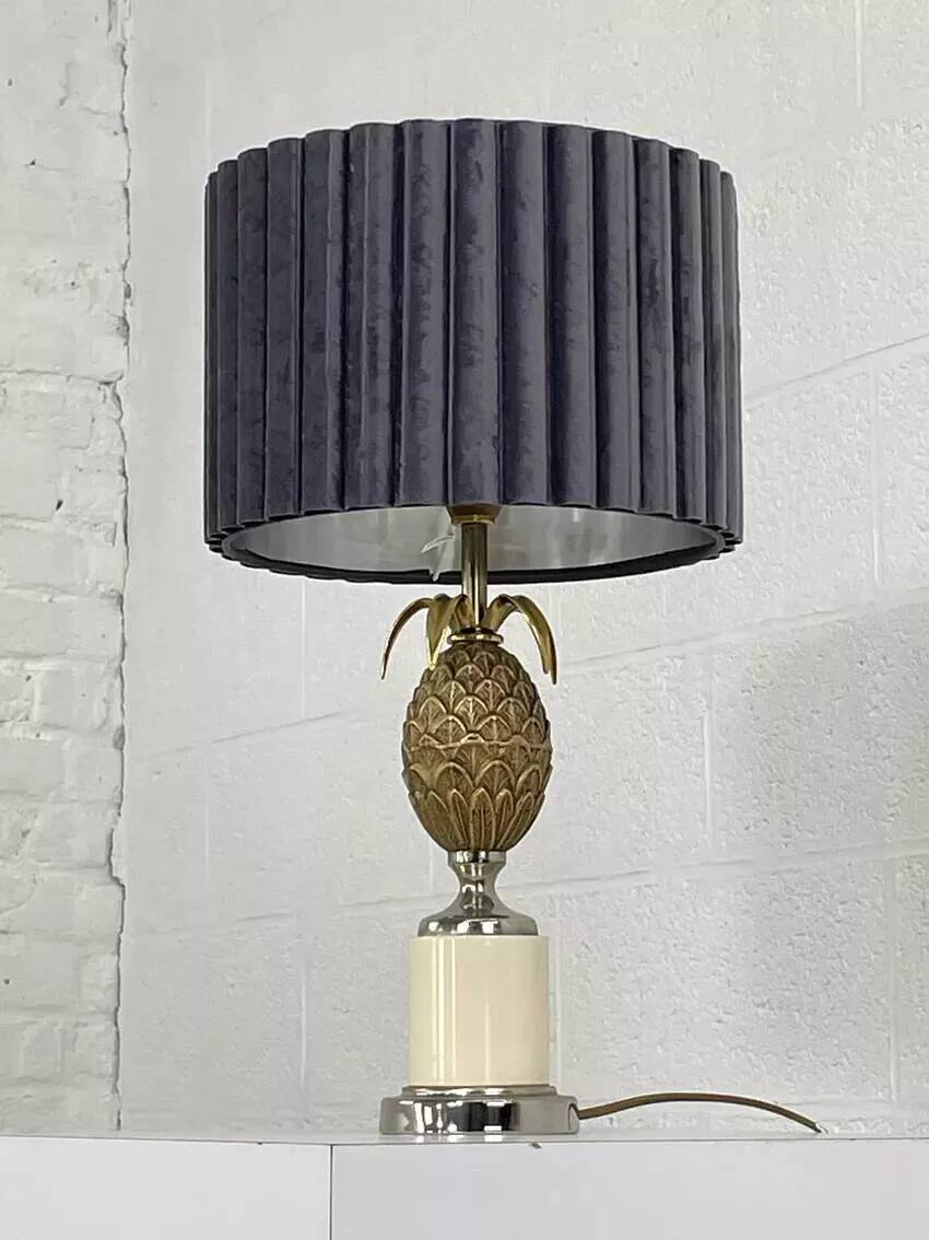 Vintage brass pineapple lamp