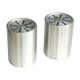 Pair of Rak Amsterdam cylindrical ceiling lights in brushed aluminum, 70s
