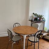 Rustic wooden table with extension