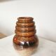 Vintage Fat Lava Vase: West German Brown Glazed Ceramic, Retro Boho Decor
