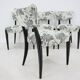 4 chaises de salle à manger Jindrich Halabala des années 1950, Tchécoslovaquie