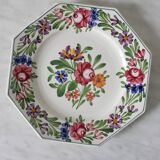 Rusticana Sarreguemines hexagonal earthenware flat plate