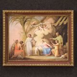 Painting tempera on paper Adoration of the Shepherds from 19th century