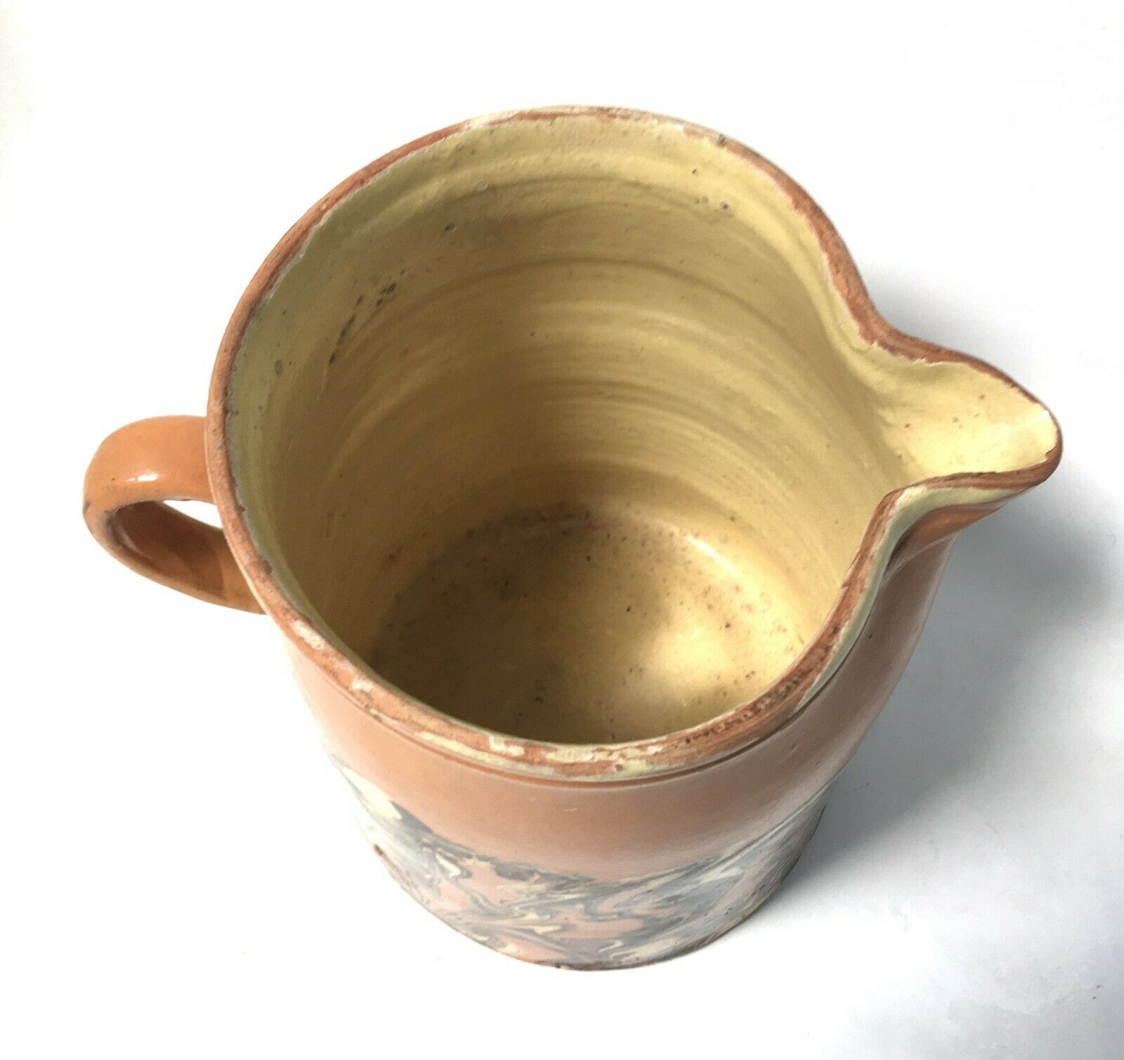 Pot right Jaspe earth varnished pitcher Savoyard popular art