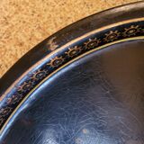 Old large tray with floral decoration