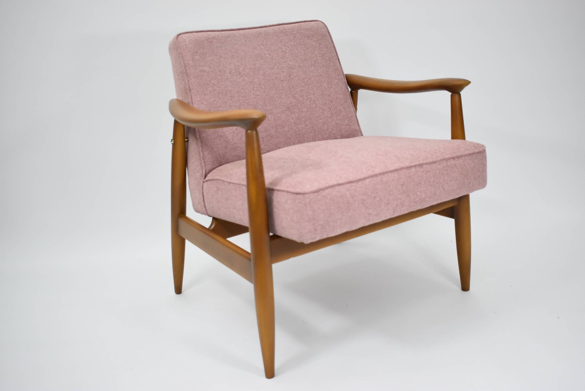 Fauteuil vintage original "CoCo", années 60, entièrement restauré, rose