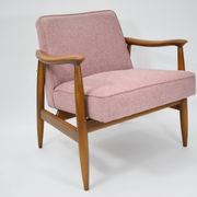 Fauteuil vintage original "CoCo", années 60, entièrement restauré, rose