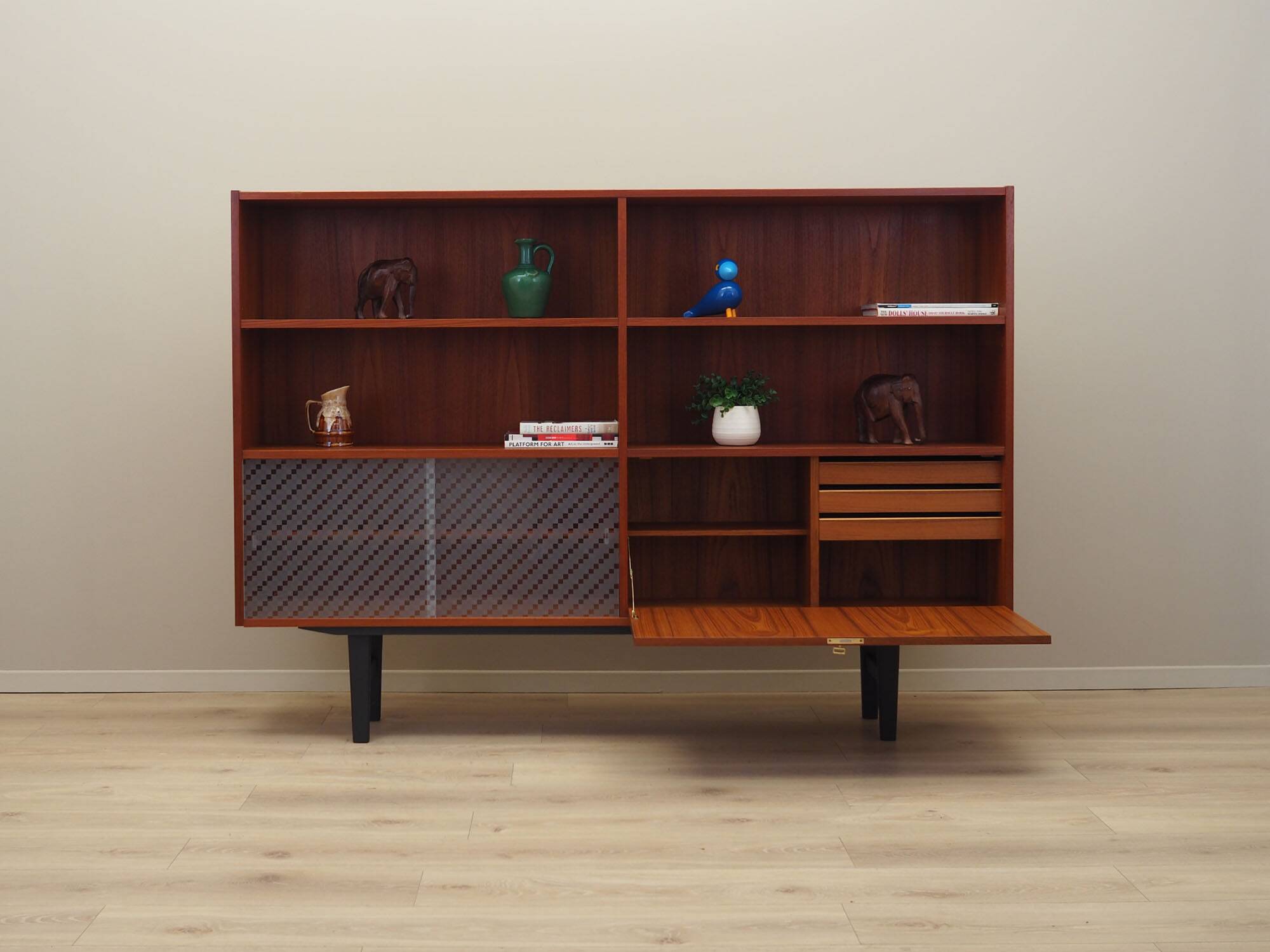 Bibliothèque danoise en teck, années 1970