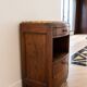 Antique Art Deco bedside table in wood and marble