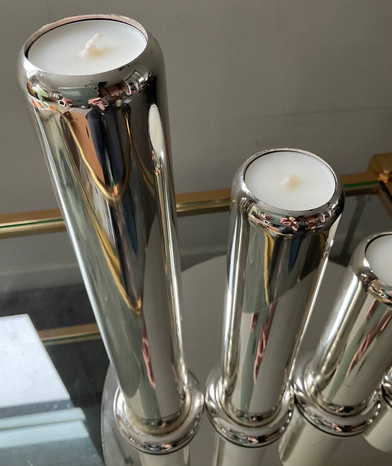 Series 4 HRW Fink Germany candlesticks from the 70s in silver metal
