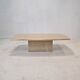 Italian coffee table in travertine, 1980s