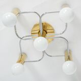 Leola Sciolari ceiling light in dark chrome brass, Germany, 1970s