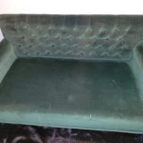 Banquette capitonnée vert sapin