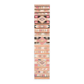 Tapis de couloir vintage turc Oushak fait main en laine et coton rose