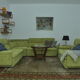 Green corduroy modular sofa from the 70s, 7 pieces