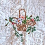 Patchwork américain matelassé et brodé 182x193 cm
