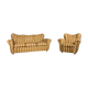 Living room set from the 1950s, 3-seater sofa and armchair.