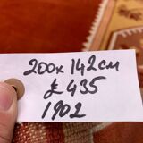 Old Turkish Milas Rug 200x142 cm vintage carpet Ushak Region Beige Rust Medium