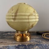 Marbled opaline table lamp