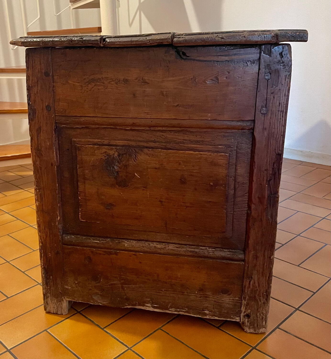 17th-century solid oak chest