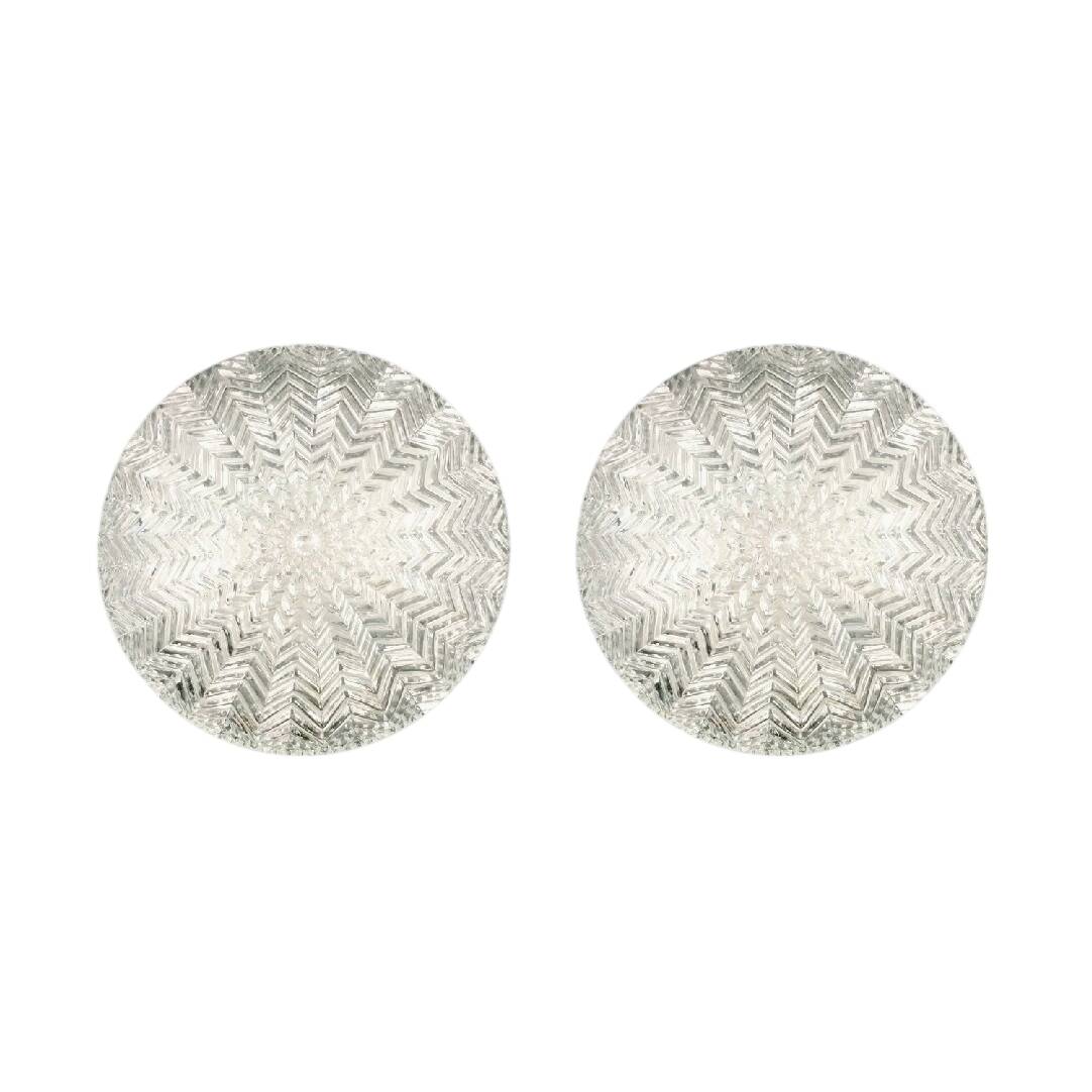 Pair of Geometric Glass Wall Lights from Limburg, Germany, 1970s