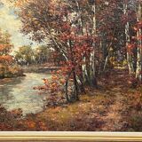 M. van Eys “River landscape”. Oil on canvas.