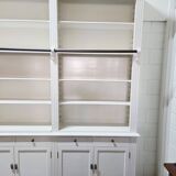White bookcase library cabinet bookcase with ladder