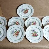 Lot 9 plates sarguemines starter dessert
