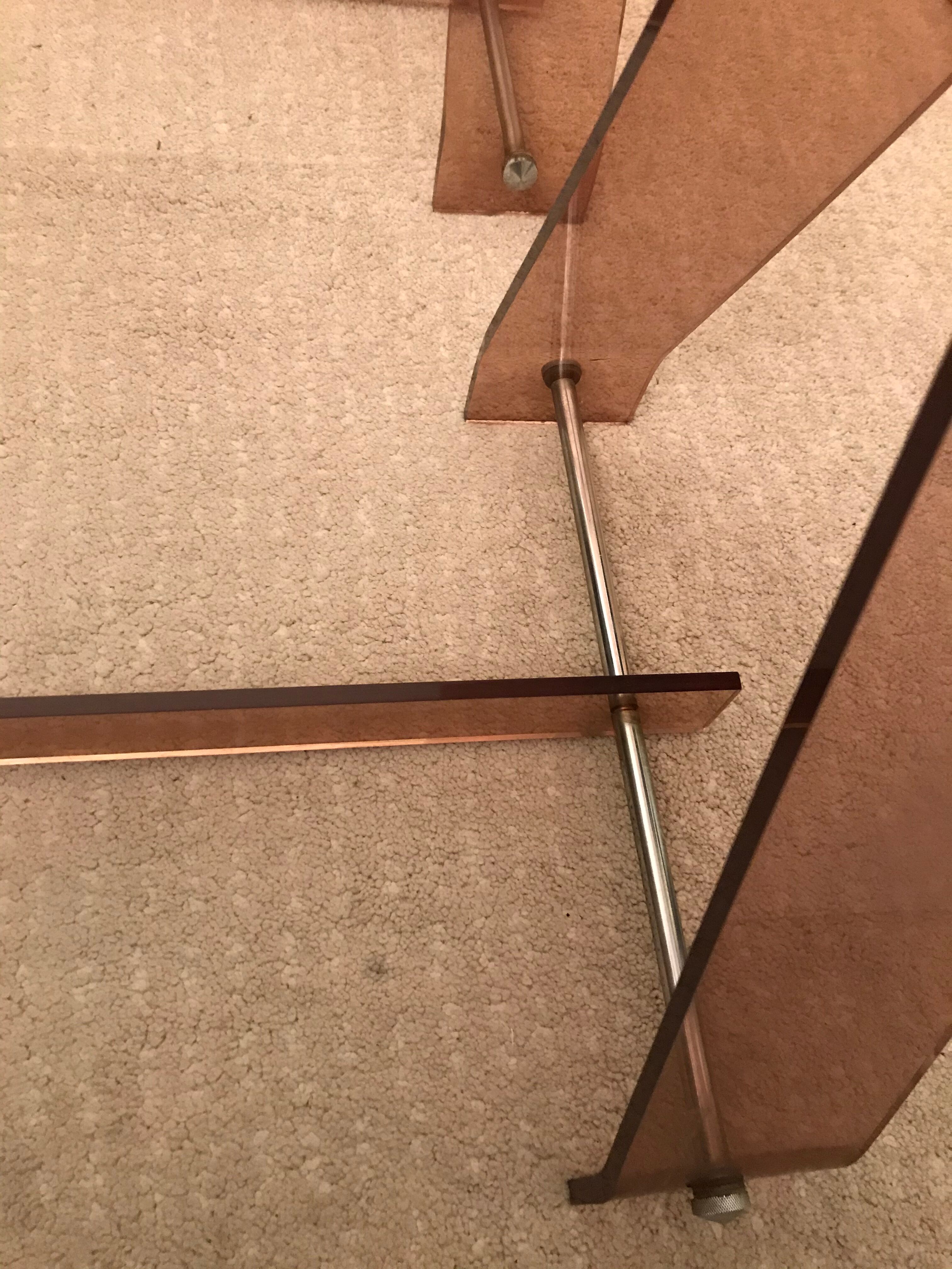 Pair of plexiglass trestles Michel Dumas, 1970