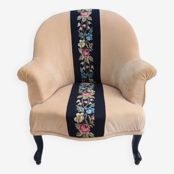 Ancien fauteuil crapaud Napoléon III