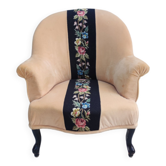 Ancien fauteuil crapaud Napoléon III