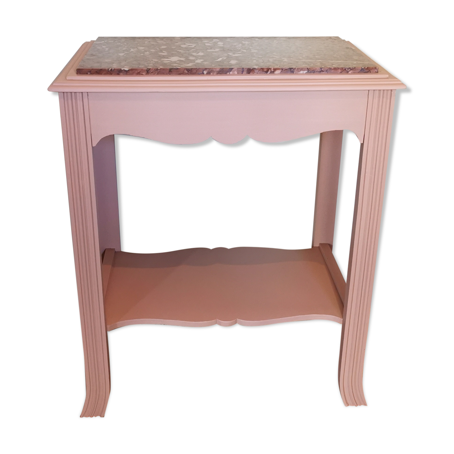 Powder pink art deco pedestal table