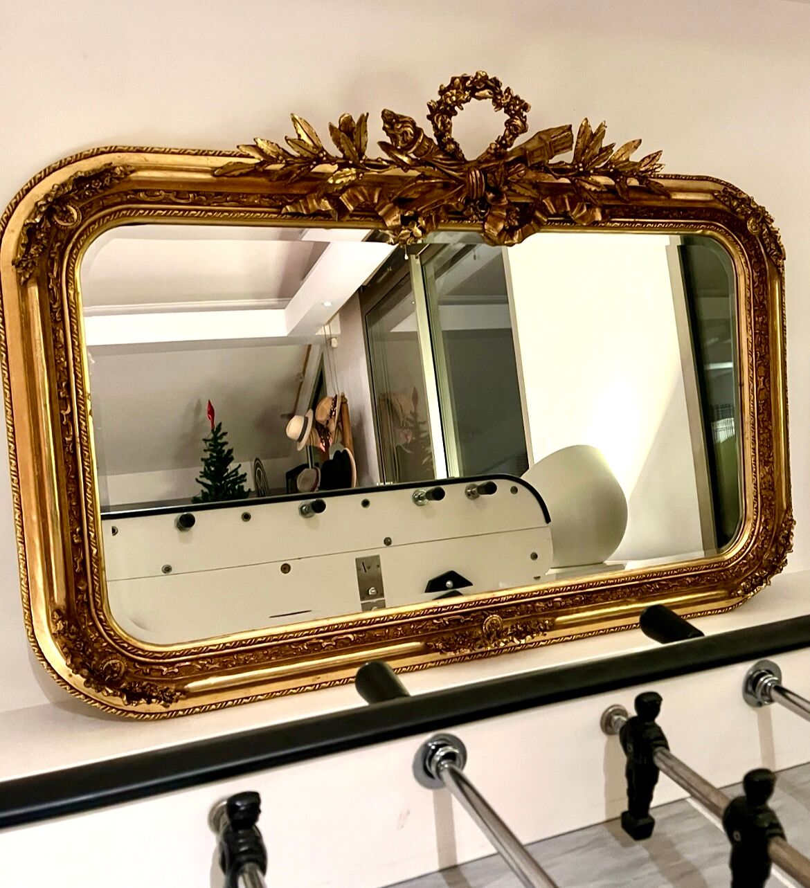 Gilded wood mirror