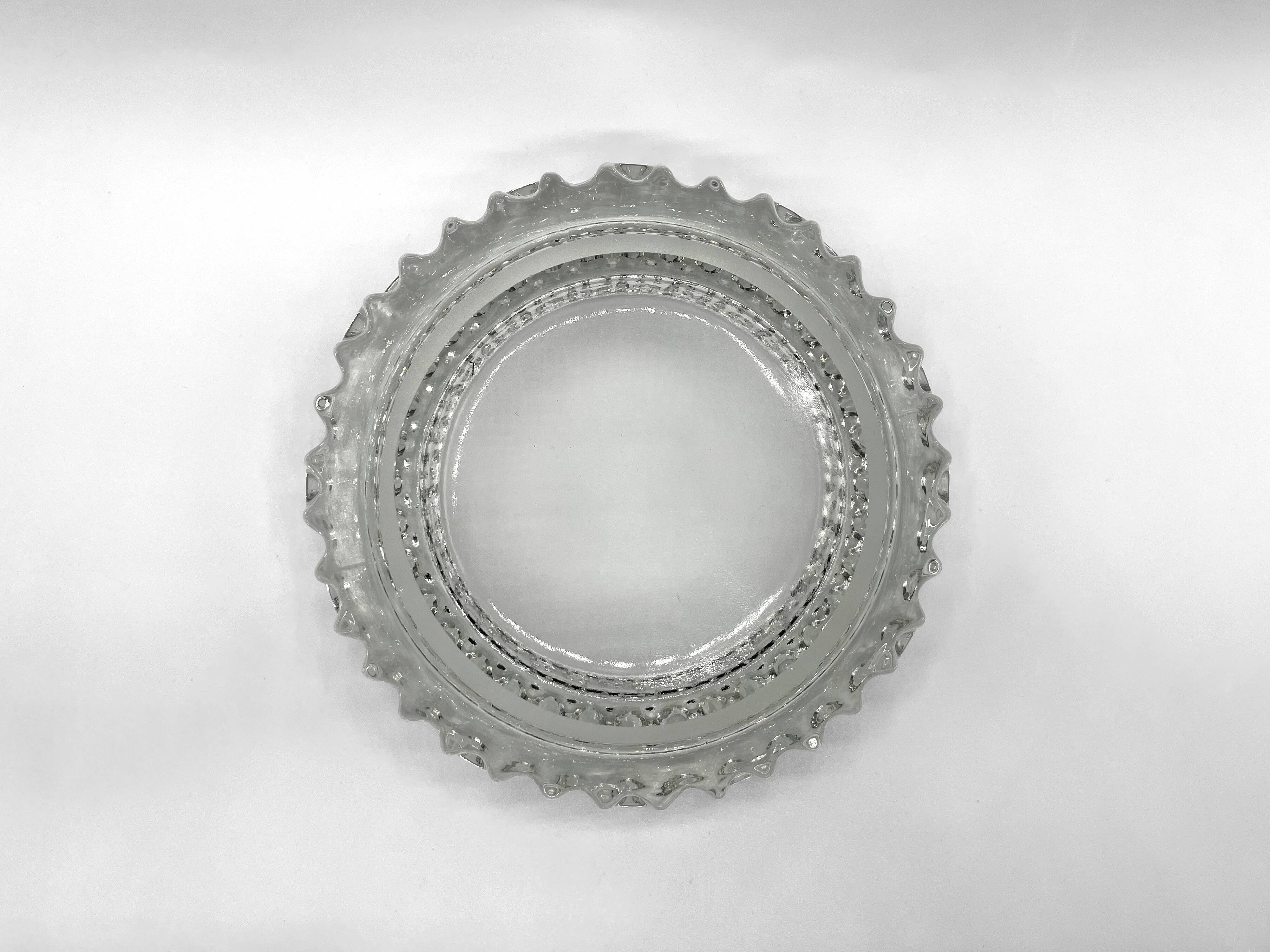 SKLO UNION pocket emptier • Hermanova hut glassworks • Design Frantisek Vizner • 1965 • Pressed glass