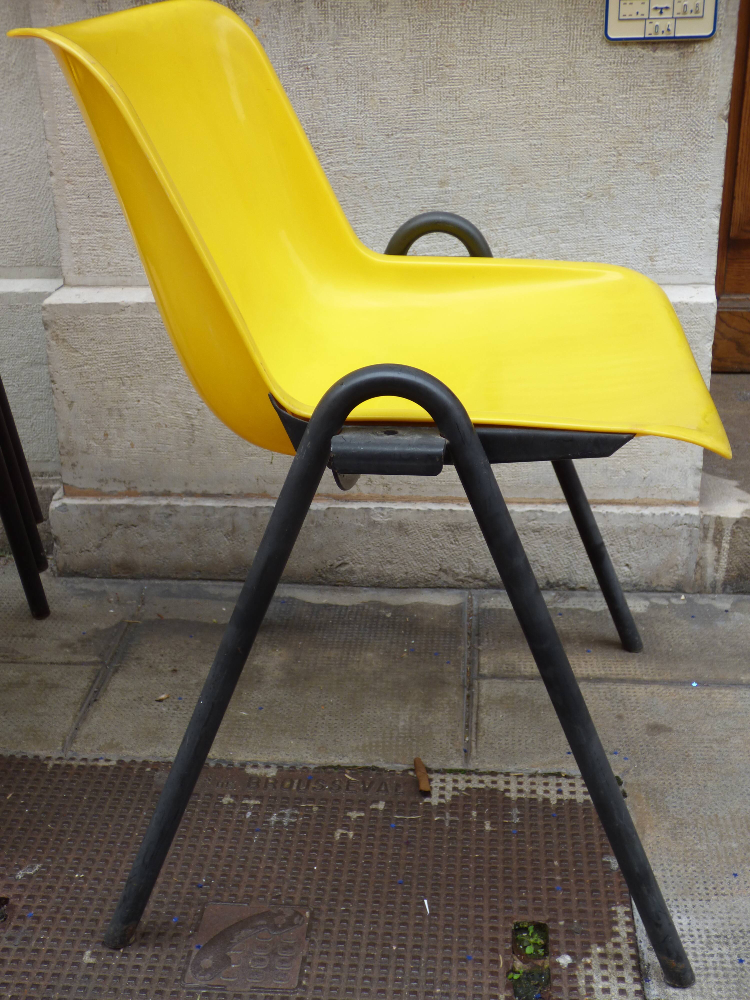 Set of 4 chairs 70s Osvaldo glass for Tecno