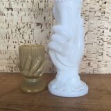 Hand vase in opaline