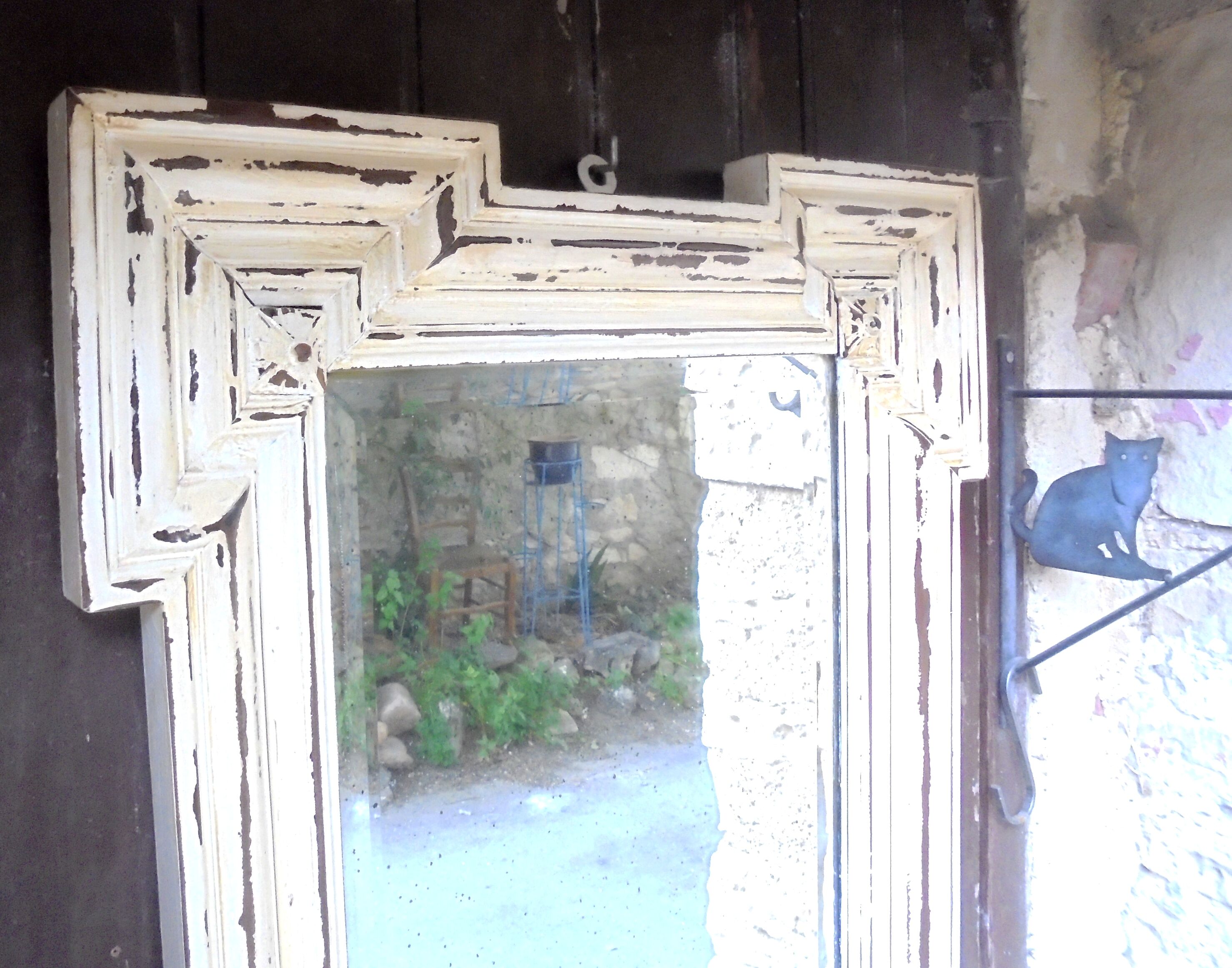 Old bevelled mirror