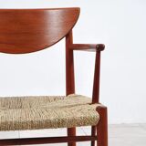 Set of model '317' & '316' by Hvidt & Molgaard-Nielsen for Søborg, fresh weaving