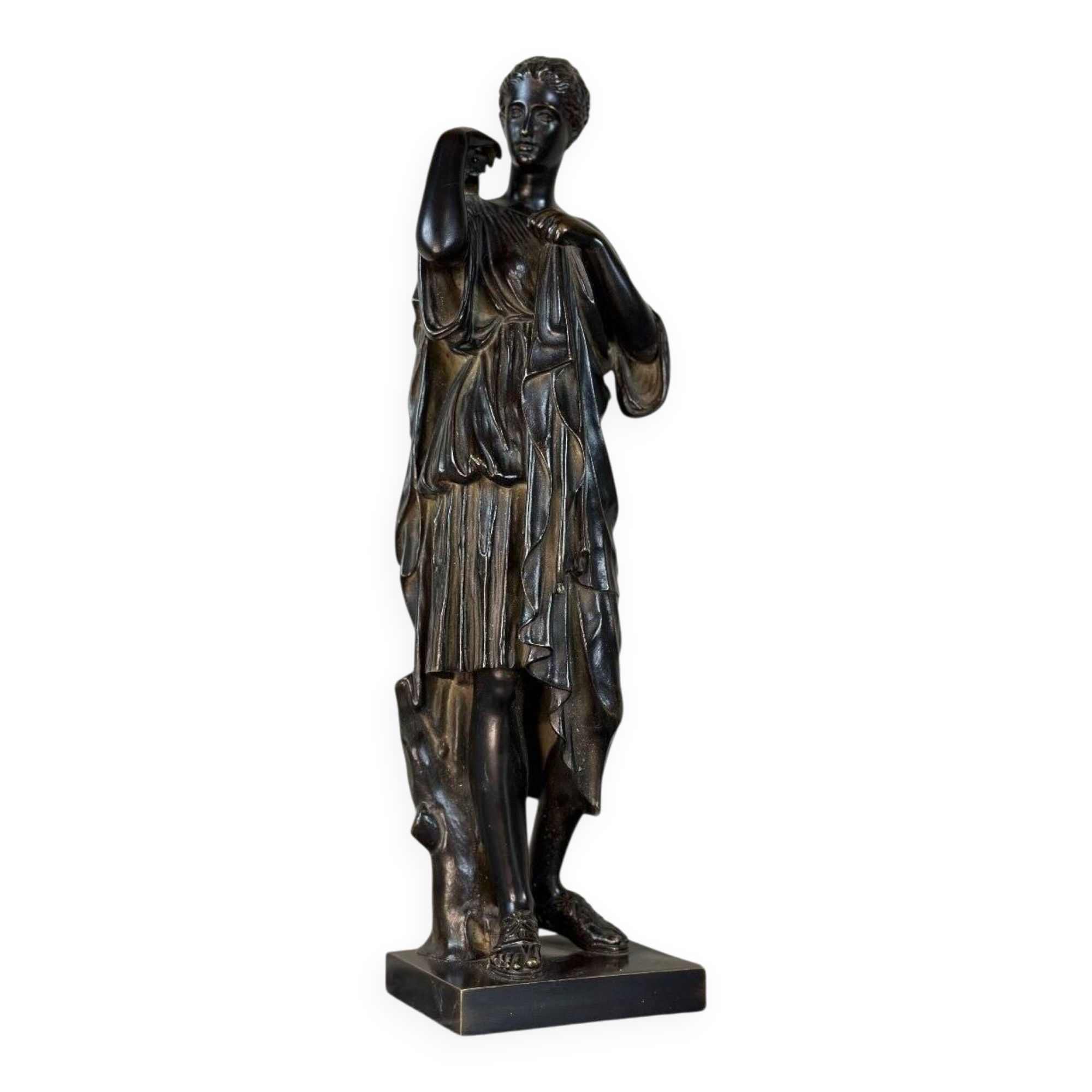 Diane de Gabies, black patinated bronze after the antique
