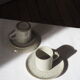 Set de 5 tasses à café en grès du Marais avec soucoupes