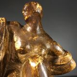 Workshop plaster "1930, Cubist Art Deco sculpture, draped nude woman