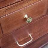 High chest of drawers, Stag brand, 1980s, vintage, United Kingdom