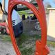Vintage mirror enamelled cast iron orange