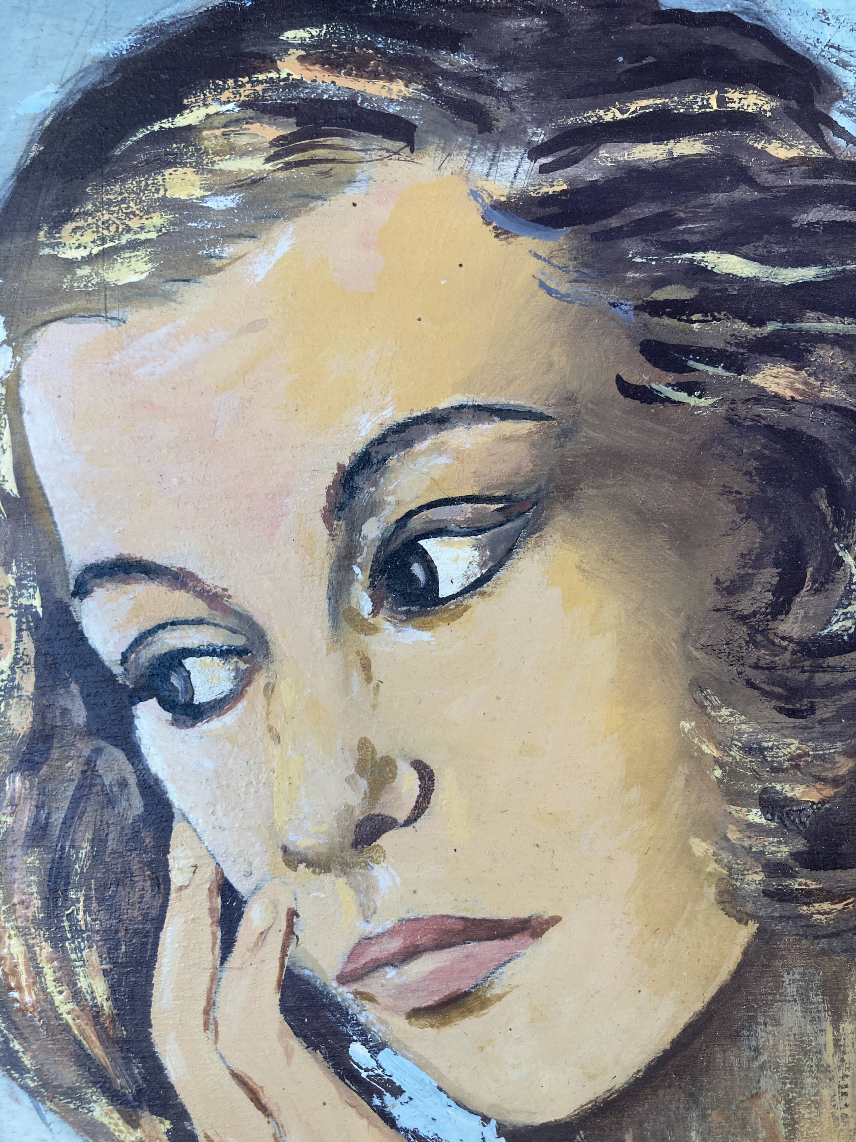 Oil on panel portrait