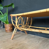 Table basse en rotin