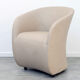Fauteuil Zanotta Calla en cuir beige