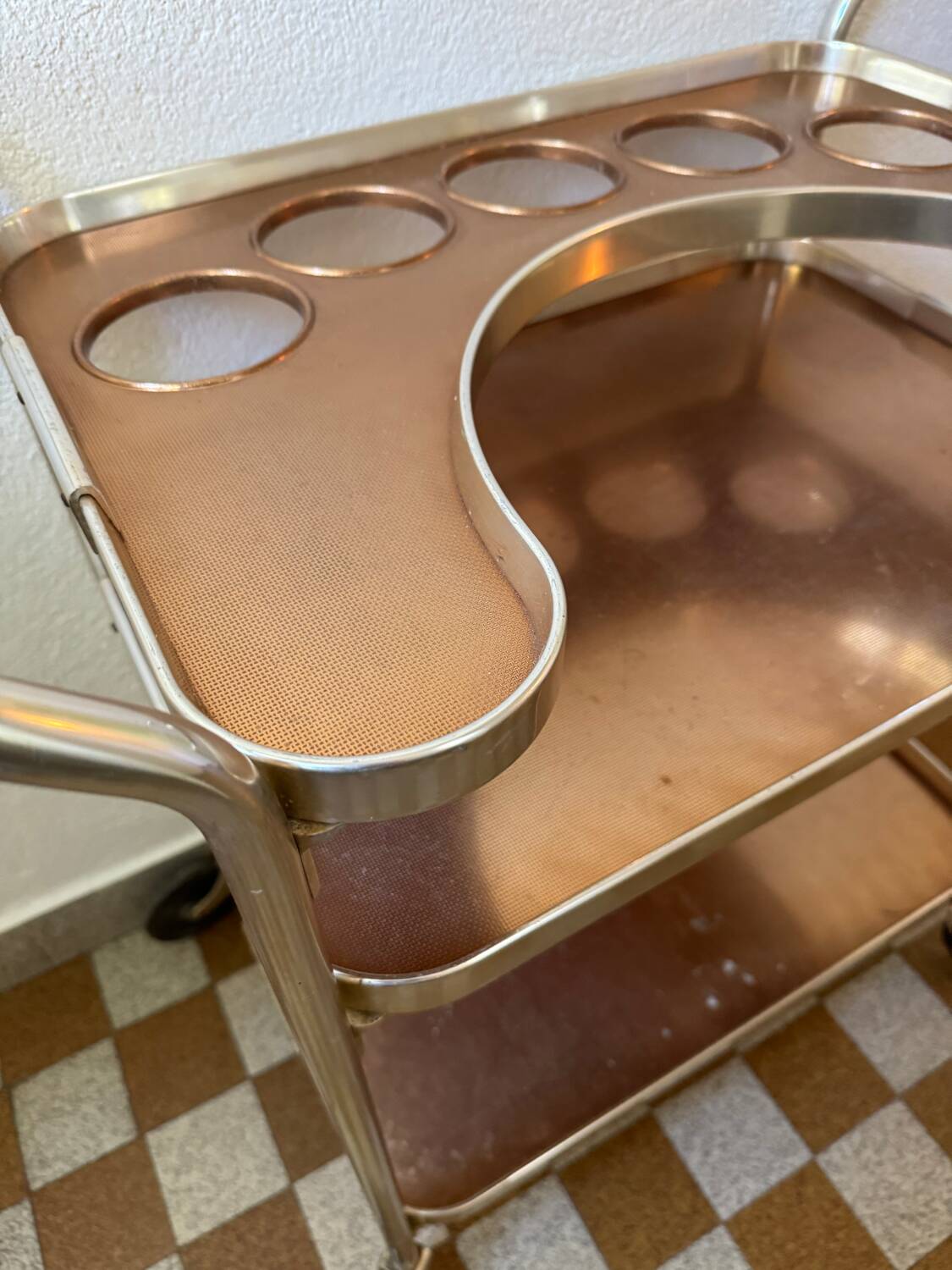 Kaymet copper and silver trolley from the 50s