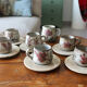 Service à café en grès signé Gustave Le Murier – 6 tasses, 6 soucoupes