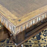 Henry II oak desk table from the early 20th century